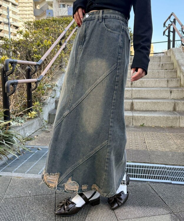 WEGO ダブルリボンポインテッドシューズ ブラウン