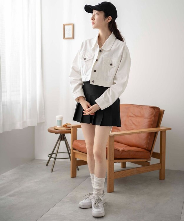 WEGO ショートデニムジャケット オフホワイト