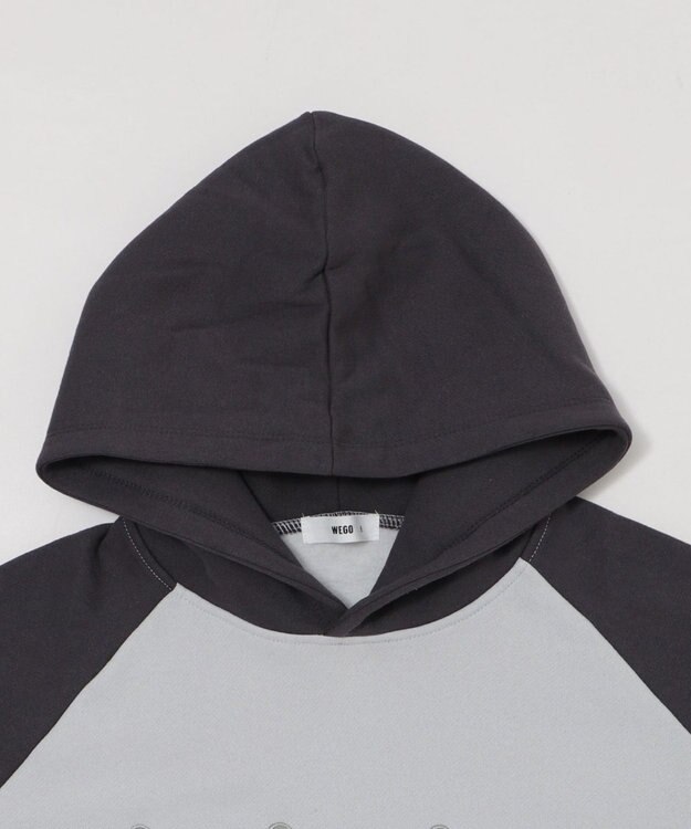 WEGO ラグランプルパーカー スミクロ