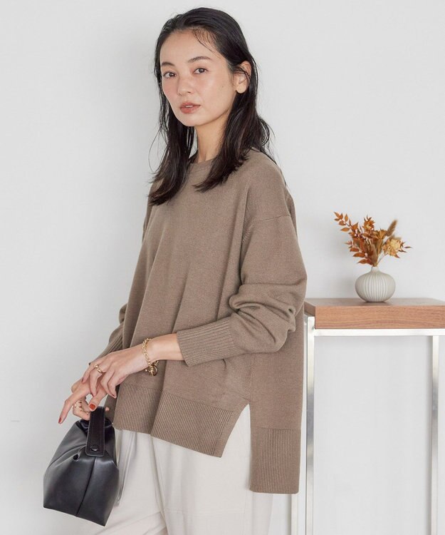 AMERICAN HOLIC バイパチサイドスリットニットプルオーバー Mocha