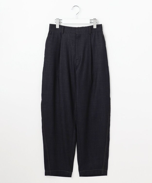 自由区 【SHIHOさん着用】デニムライクツイルカーブテーパード パンツ ダークインディゴ