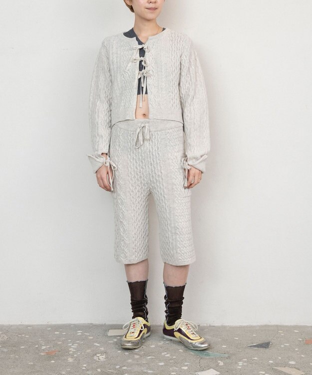 TRICOTE ケーブルニットトップス 80IVORY