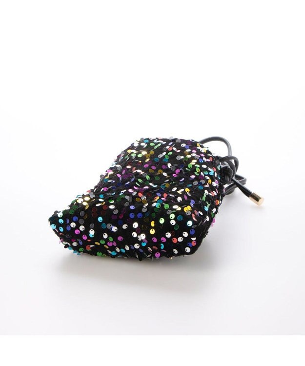 UNBILLION カシュカシュ cachecache / スパンコール巾着ミニショルダーバッグ ミックス