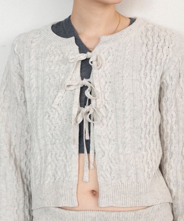 TRICOTE ケーブルニットトップス 80IVORY