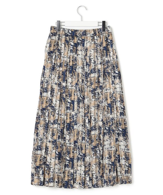 J.PRESS YORK STREET 【WOMEN】ペイントプリントスカート ネイビー系5