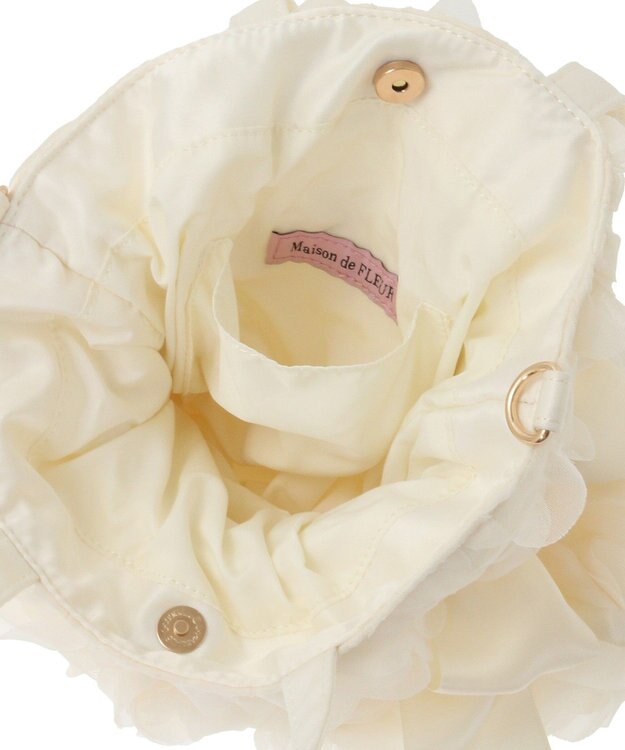 Maison de FLEUR チュールローズダブルリボン2Way Ivory