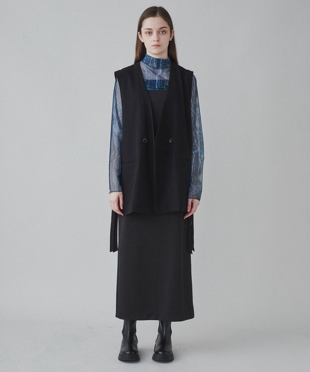 WEGO 【ユニセックス着用ITEM】TRノーカラーベスト ブラック