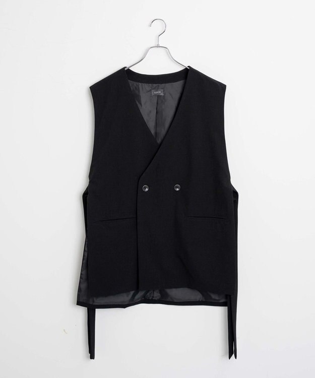 WEGO 【ユニセックス着用ITEM】TRノーカラーベスト ブラック