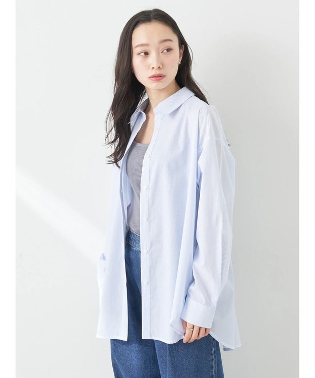 earth music&ecology ＴＲキュプラレギュラーシャツ Off White