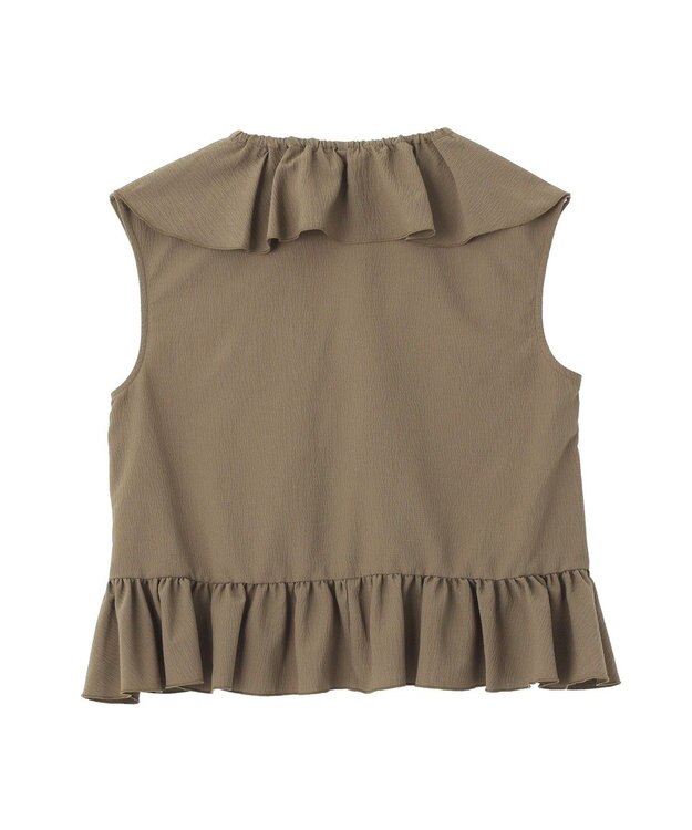 earth music&ecology 【マルチウェイ】ラッフルフリルブラウス Brown