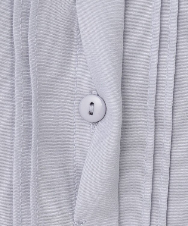 ANY SIS S 【洗える】フリルスタンドピンタック ブラウス ライトブルー