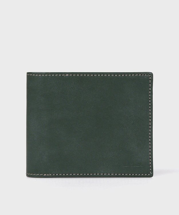 Paul Smith ワックスレザー 2つ折り財布 グリーン