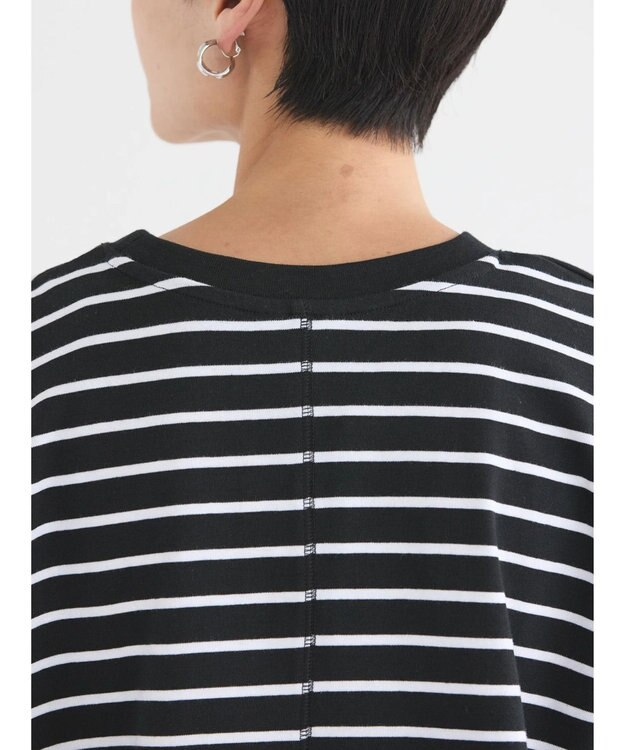 AMERICAN HOLIC 接触冷感フレンチスリーブカットプルオーバー Border Black