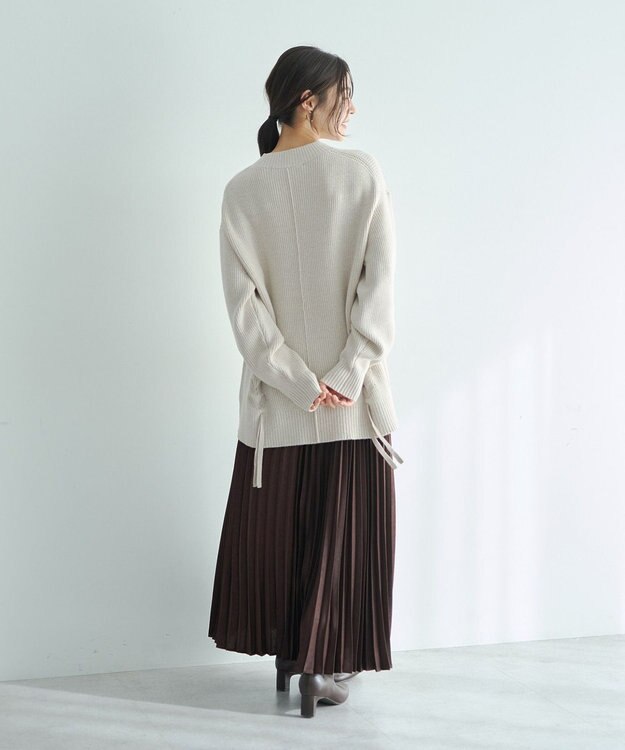 YECCA VECCA レースアップニット Gray Mixture