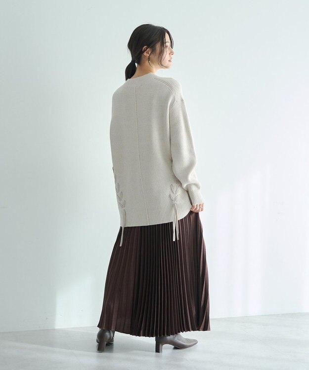 YECCA VECCA レースアップニット Gray Mixture