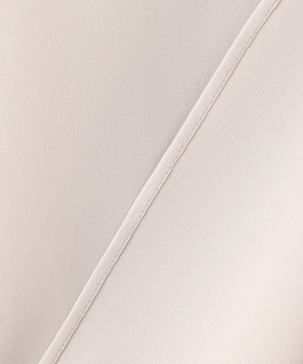 自由区 【洗える】ライトサテン ブラウス ライトグレー系