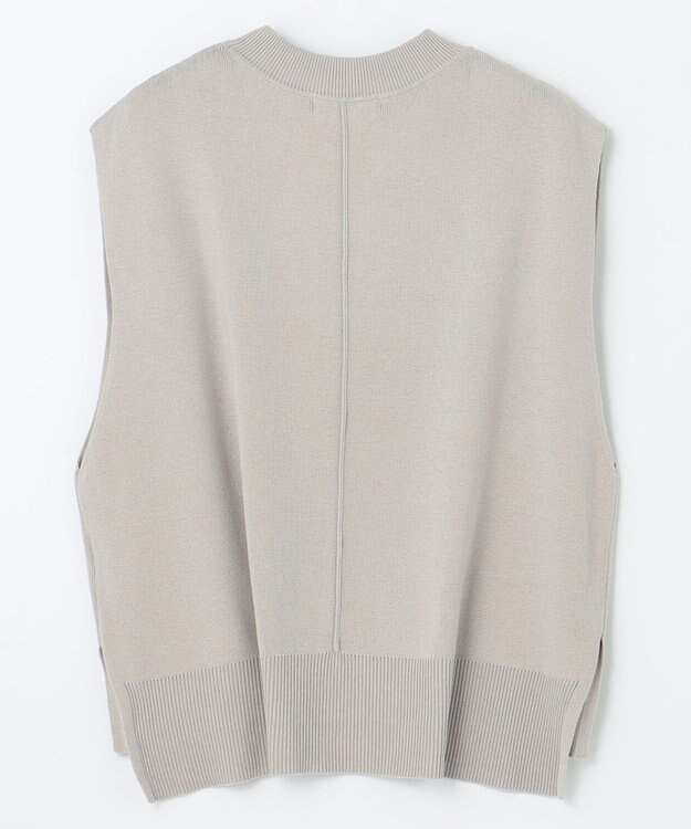 ANY 【洗濯機可】スリットニットベスト サンドベージュ