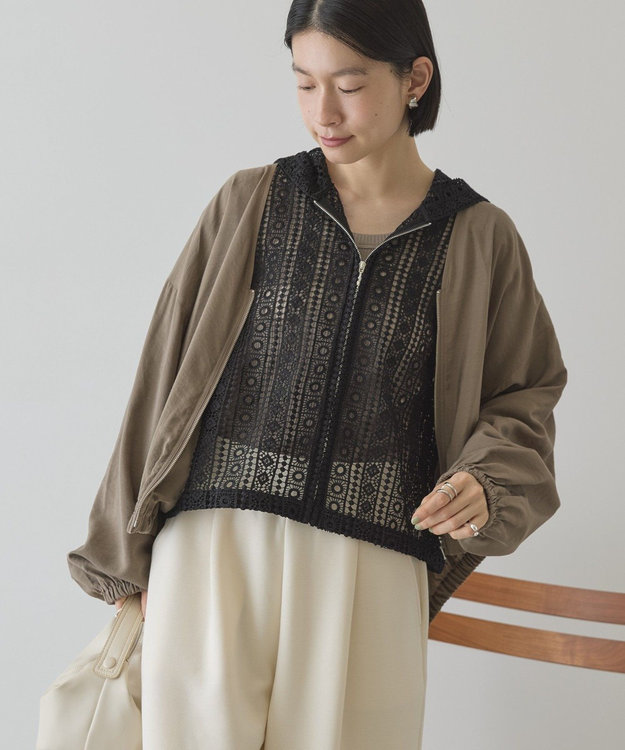 AMERICAN HOLIC Vネックドルマンブルゾン Mocha