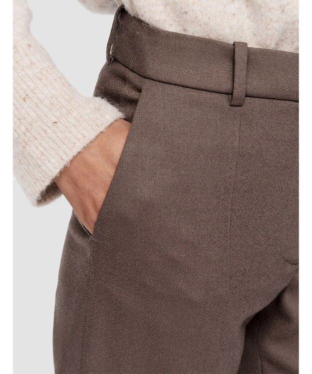 JOSEPH ライトフランネル　スリムストレートトラウザーズ Carob
