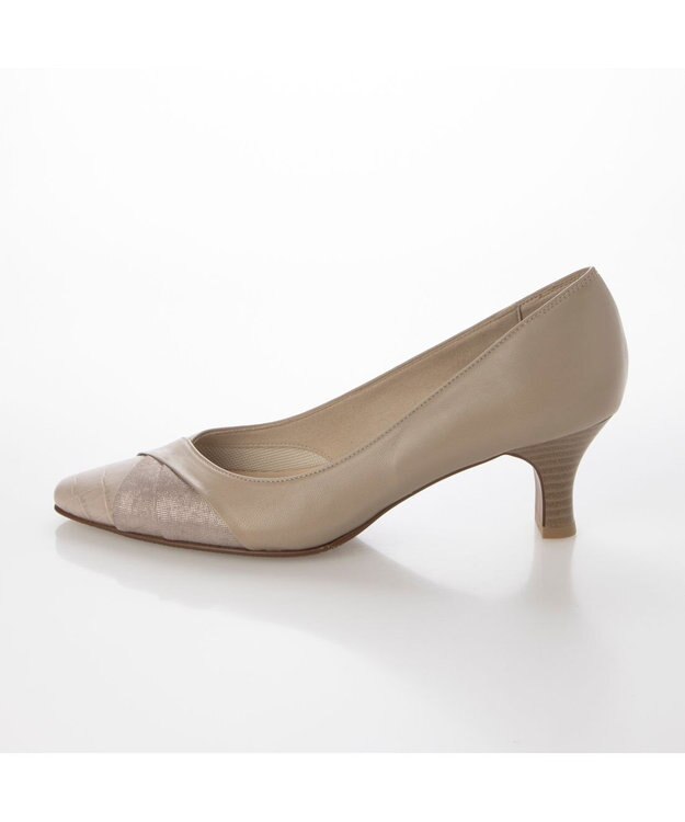 Riz raffinee <Riz raffinee>異素材ポインテッドトゥコンビパンプス ベージュビー