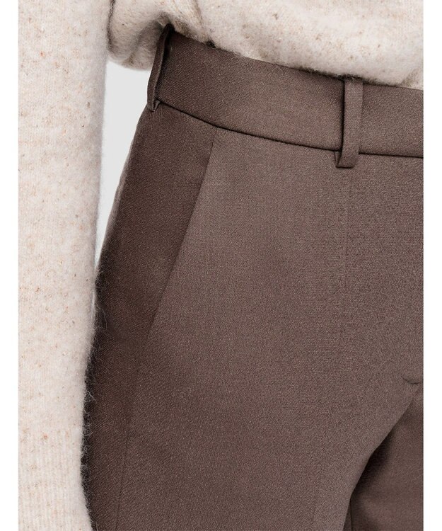 JOSEPH ライトフランネル　スリムストレートトラウザーズ Carob