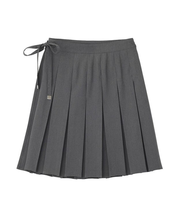 Green Parks ■ＷＩＴＨ　ＫＵＲＵＭＩ．Ｎ　プリーツミディスカート Charcoal Gray