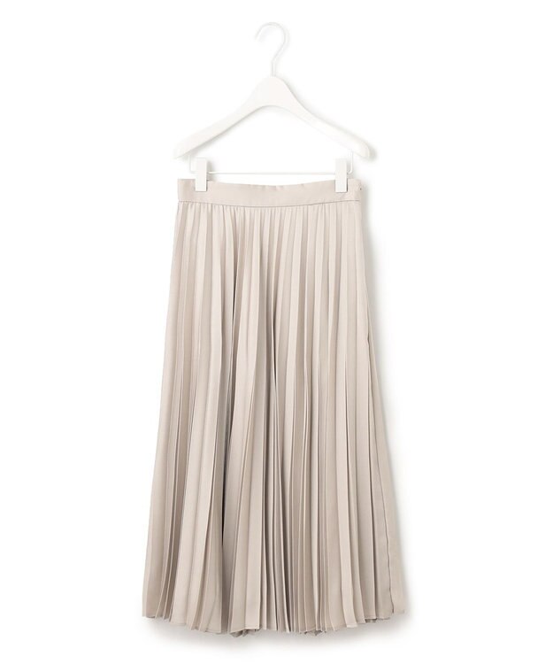 ICB 【洗える】 レザーライクプリーツスカート トープ系