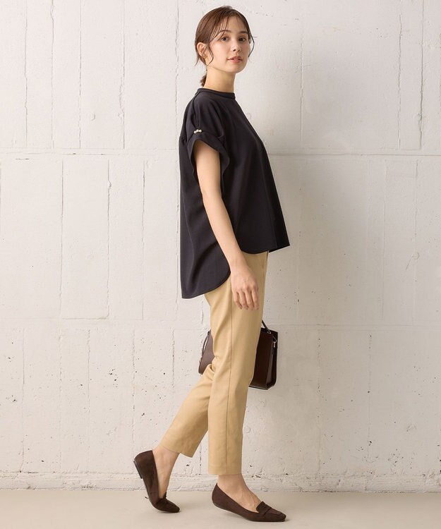組曲 【WEB限定】ストレッチテーパード パンツ ベージュ系