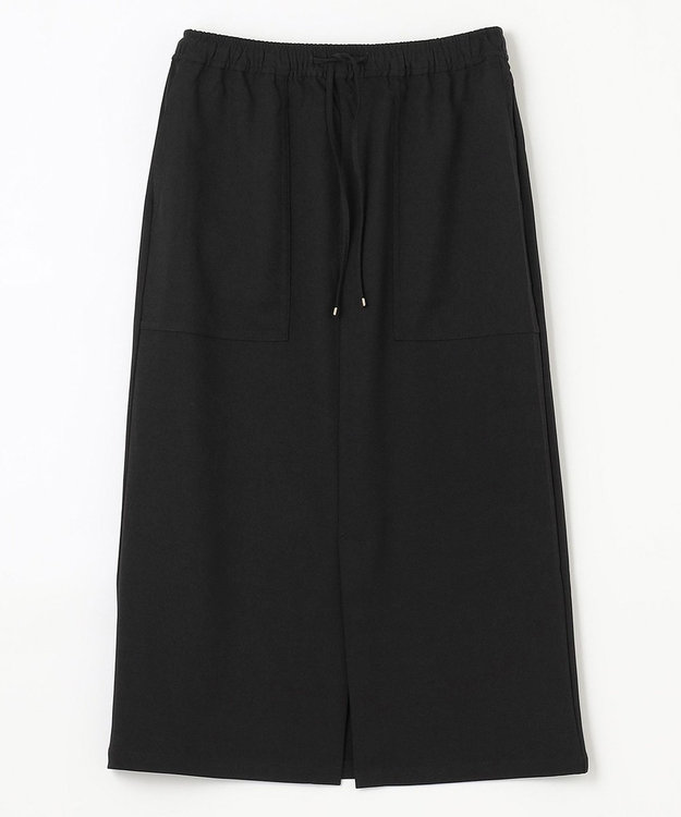 ANY 【接触冷感/UVケア/ウエストゴム/洗濯機可能】イージケアタイトスカート ブラック