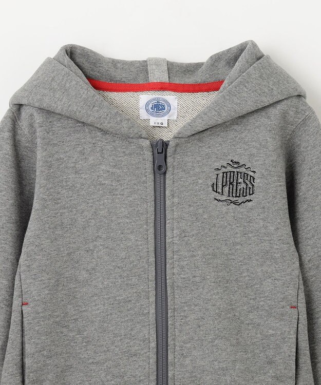 J.PRESS KIDS 【110-130cm】ロゴ入り パーカー ライトグレー系