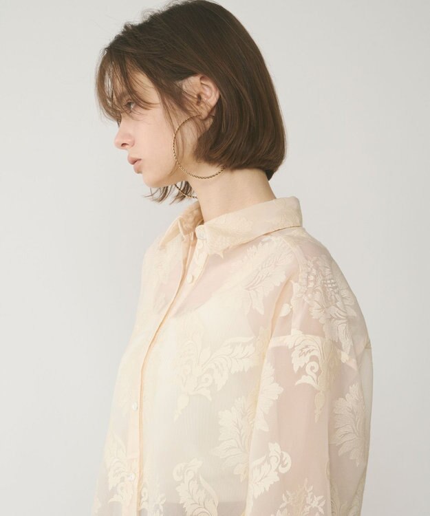 GRACE CONTINENTAL オーナメントオーバーシャツ キナリ