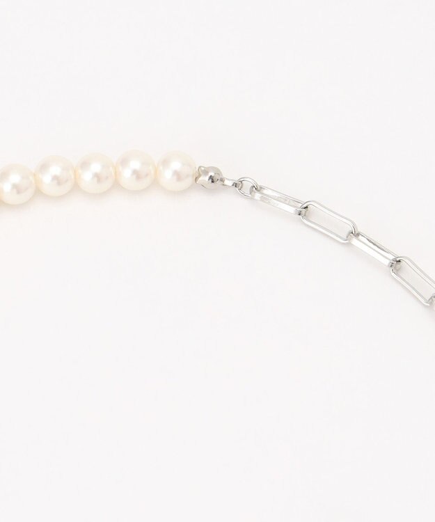 J.PRESS YORK STREET 【WOMEN】パールチェーン 2WAYネックレス シルバー系