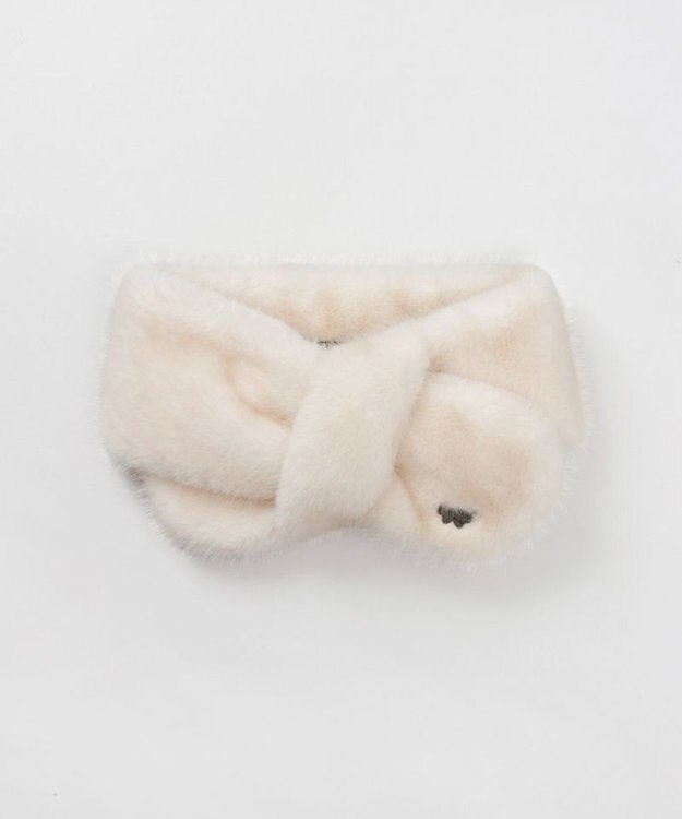 AURORA 【 ANNA SUI（アナ スイ）】エコファー差込みマフラ－ オフホワイト