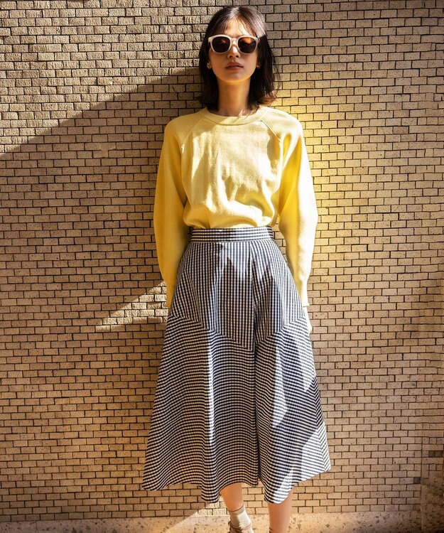 組曲 【選べる8色展開・春まで使える！】バックレースカラー ニット イエロー系