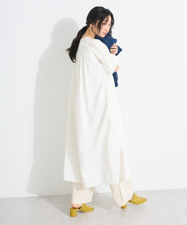 CRAFT STANDARD BOUTIQUE クロッシェレースピンタックワンピース White