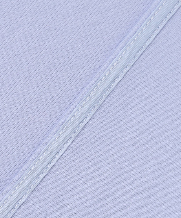 ICB L 【洗える】 コンパクトスムース バンドカラーカットソー サックスブルー系