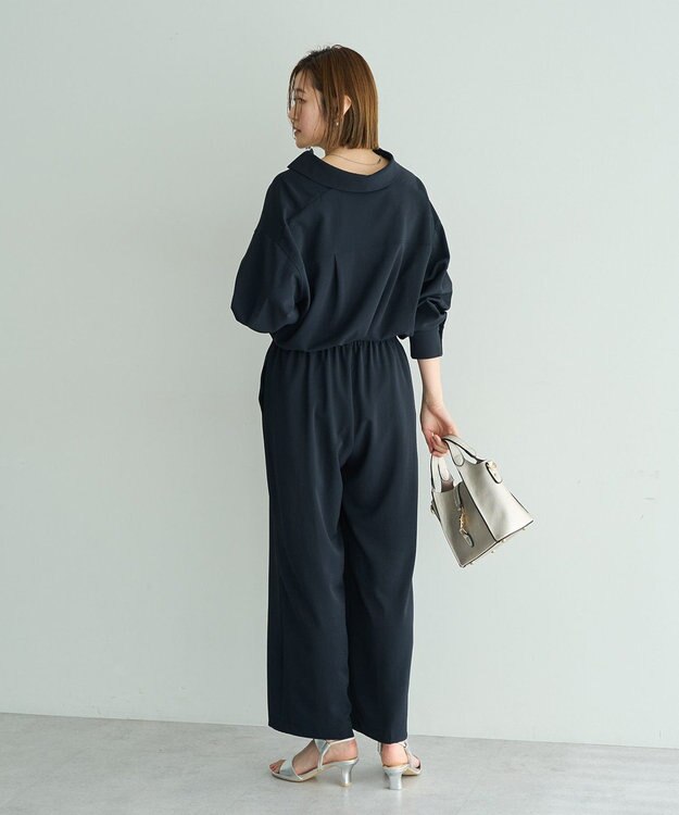 YECCA VECCA 【2点SET】スキッパーデザインセットアップ Navy