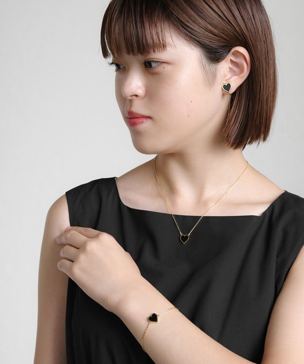 TOCCA WITH HEART EARRINGS イヤリング ブラック系