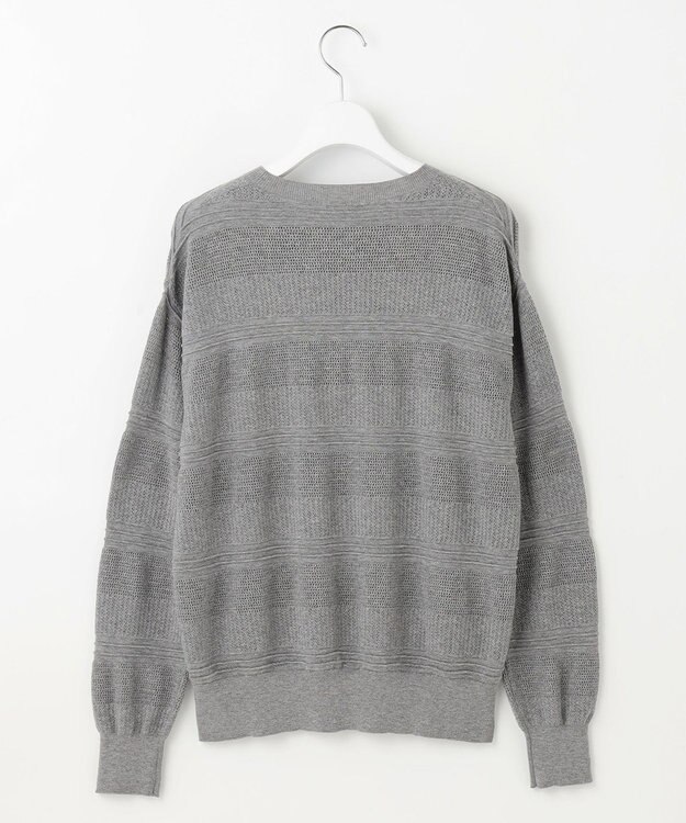 自由区 L ファインコットンウール ニット グレー