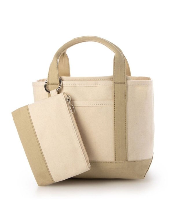 UNBILLION カシュカシュ cachecache / 裏コーディングミニキャンバストートバッグ アイボリーミックス