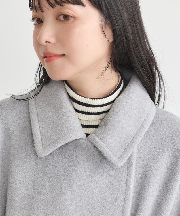 earth music&ecology ミドル丈コート Gray Mixture