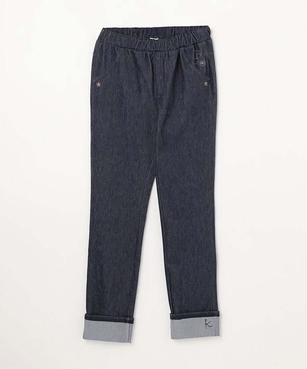 組曲 KIDS 【150-160㎝】シンフォニー デニムニットパンツ ネイビー