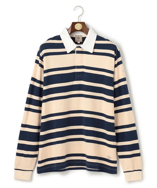 J.PRESS MEN ソフトタッチコットンマルチボーダー ラガーポロシャツ ホワイト系7