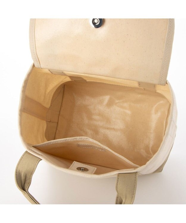 UNBILLION カシュカシュ cachecache / 裏コーディングミニキャンバストートバッグ アイボリーミックス