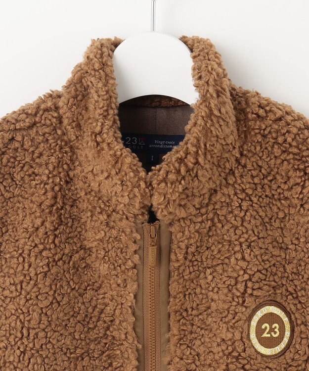 23区GOLF 【WOMEN】ボアベスト キャメル系