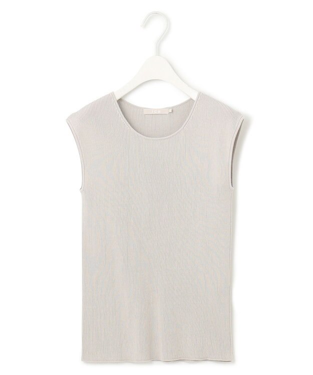 ICB L 【洗える】オーガニックコットンリブ ノースリーブプルオーバー トープ系