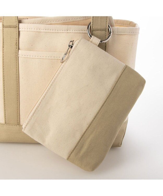 UNBILLION カシュカシュ cachecache / 裏コーディングミニキャンバストートバッグ アイボリーミックス