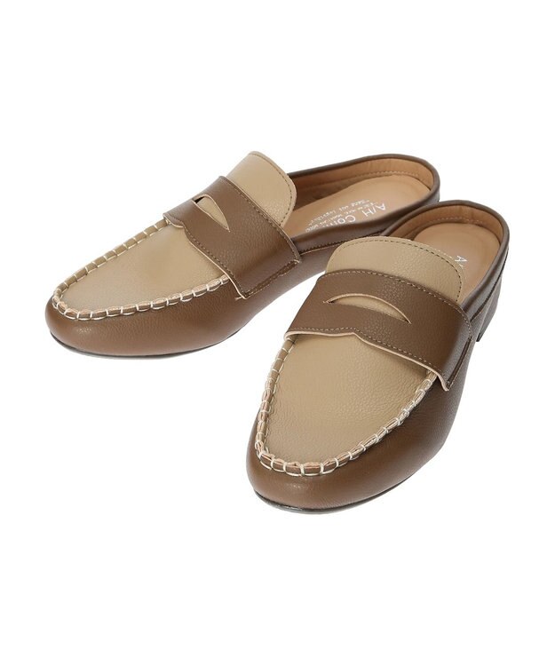 AMERICAN HOLIC ローファータイプコンビミュール Brown