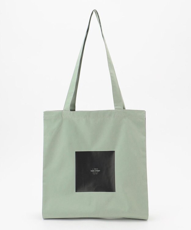 J.PRESS YORK STREET 【UNISEX】2ポケットロゴトートバック ライトグリーン系