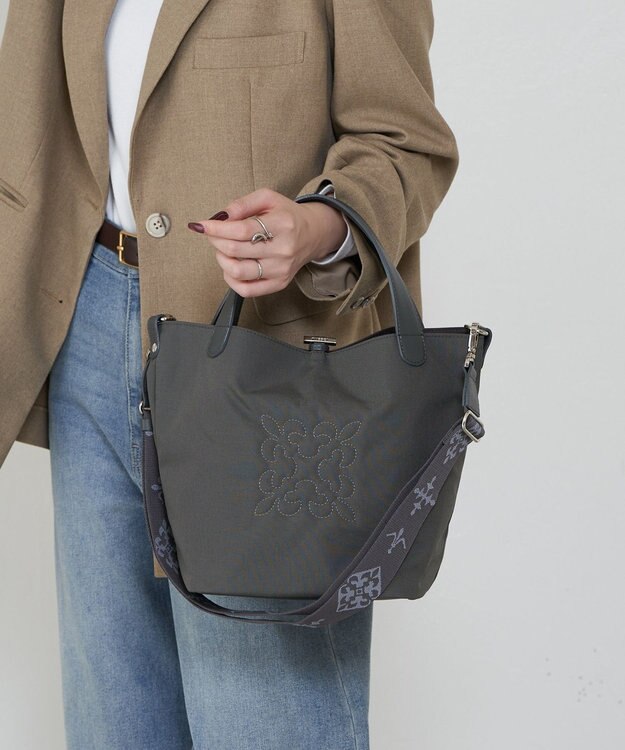 russet 《WEB限定》コーデュラナイロン2WAYミニトートバッグ(CE-1673-WEB) Gray